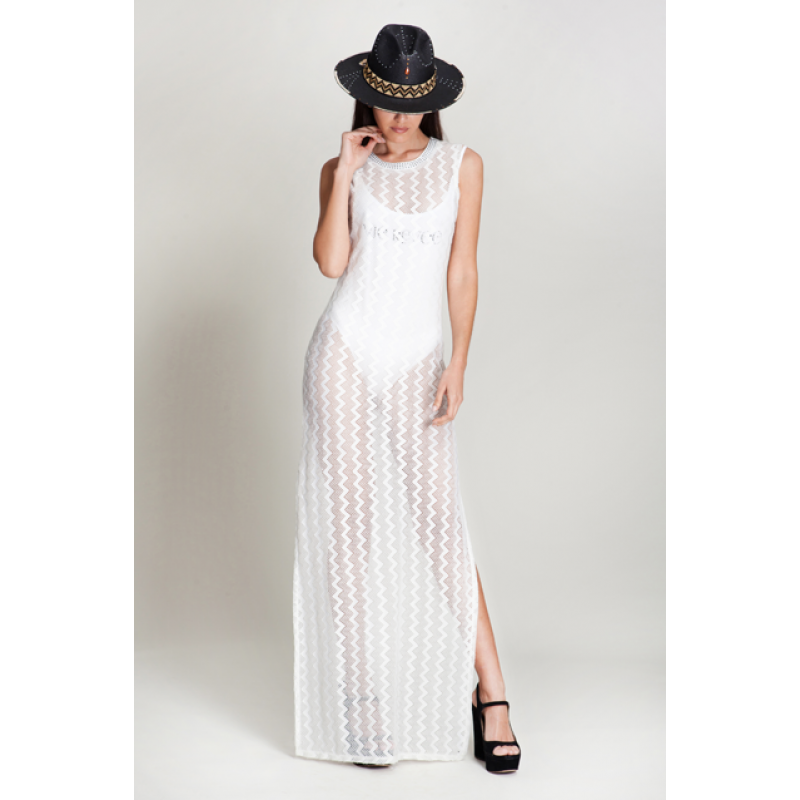 Olivia Maxi Lace White Dress