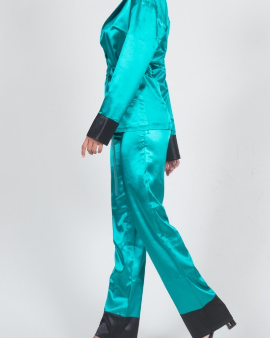 Leo Teal Green Pants Leo Teal Green Pants