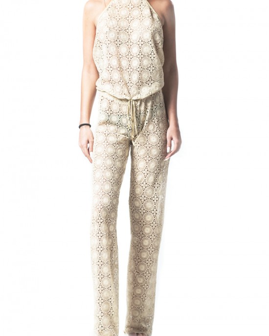 Melanie Gold Lace Jumpsuit