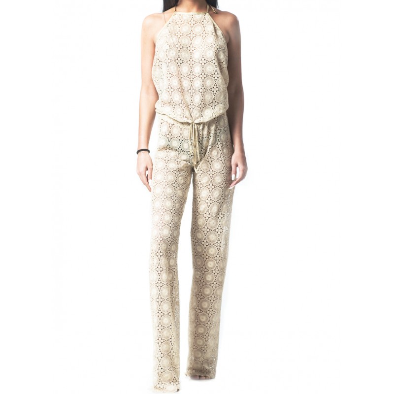 Melanie Gold Lace Jumpsuit